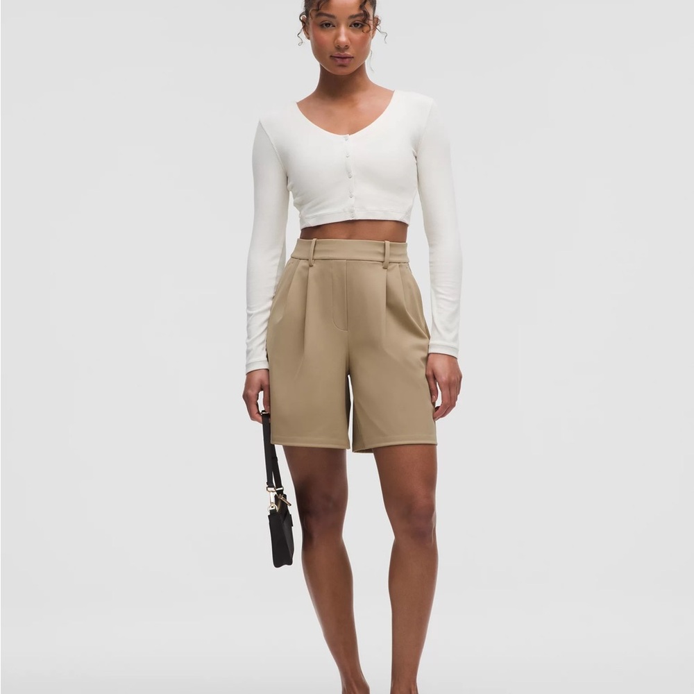 Lululemon High-Waisted Pleated Shorts